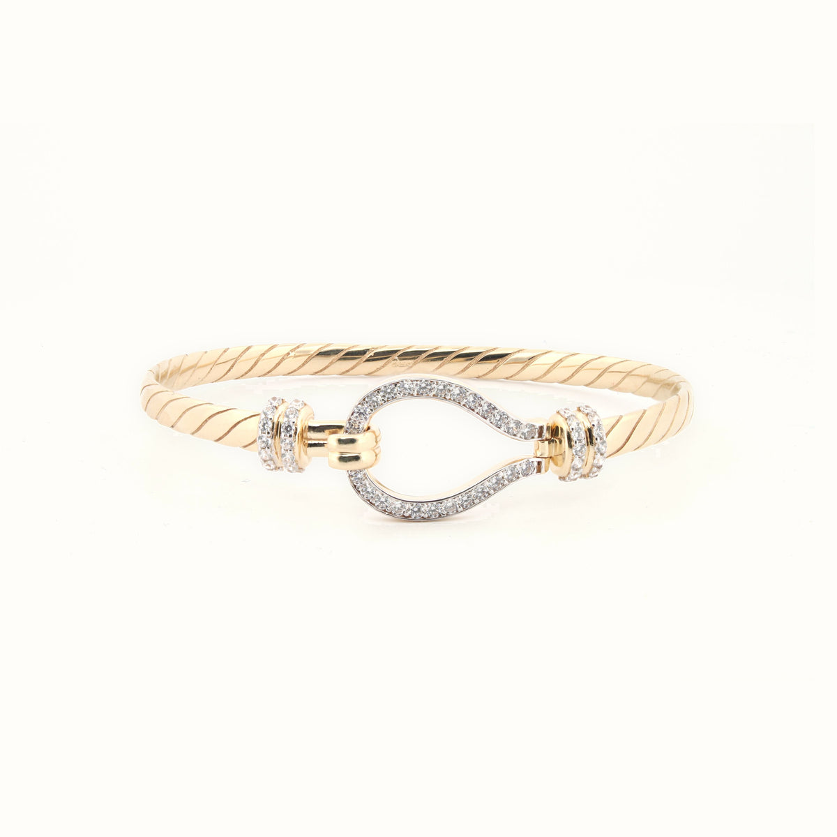 9ct Yellow Ladies hook Bangle