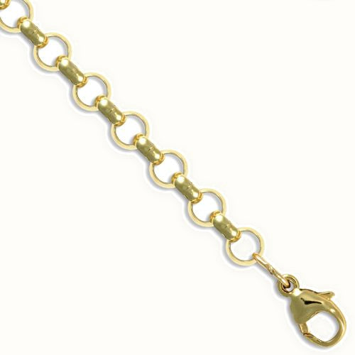 9ct Yellow Gold 3.4mm Round Belcher Bracelet
