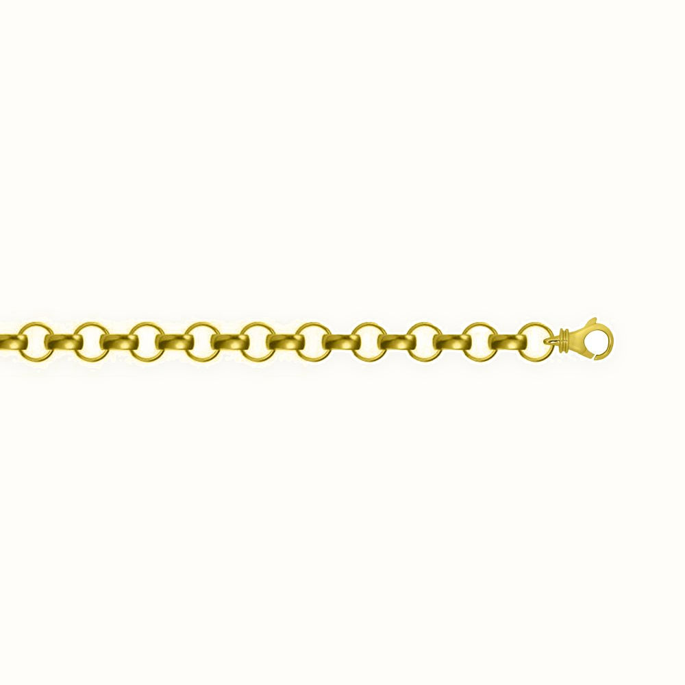 9ct Yellow Gold 8.8mm Cast Plain Belcher