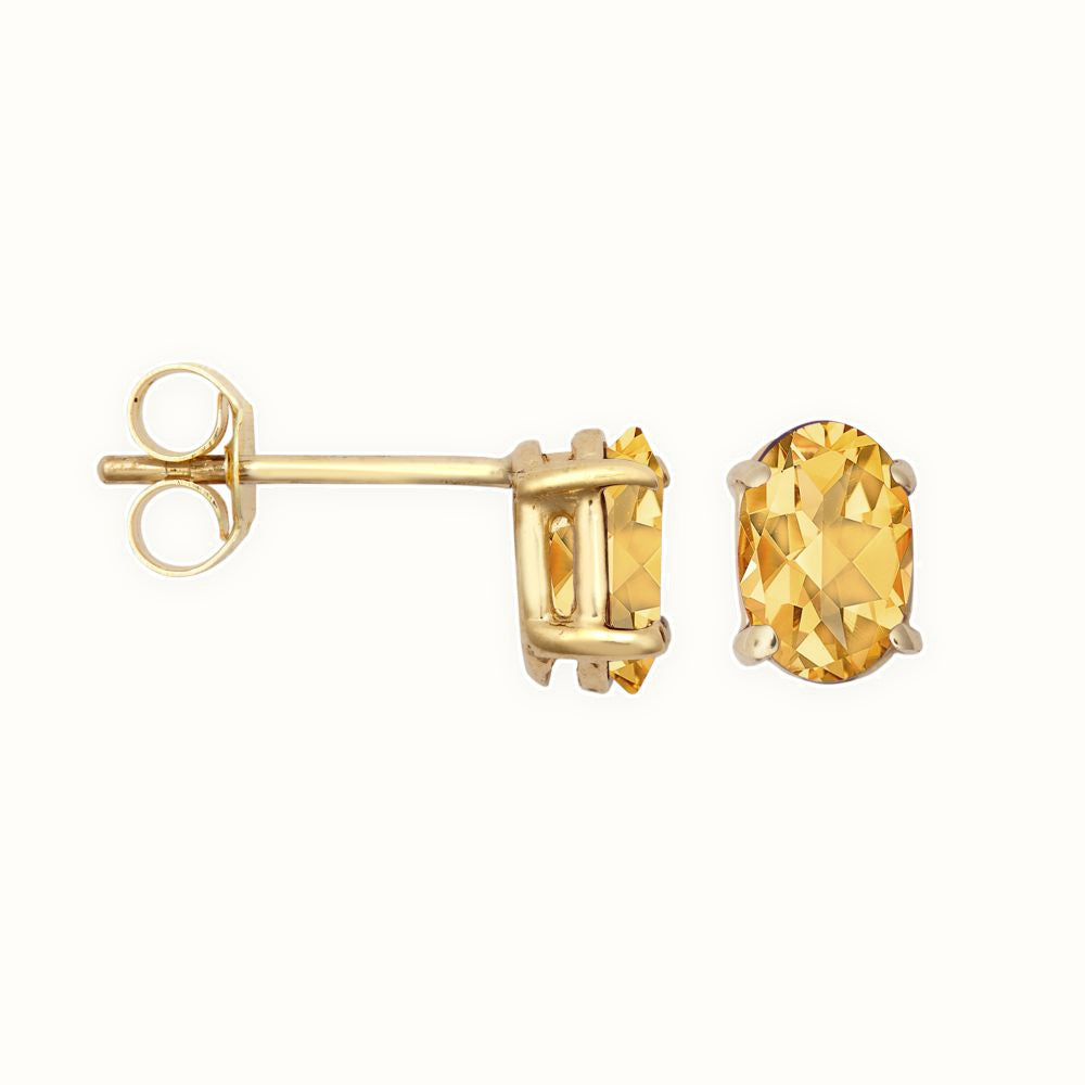 9ct Gold 6x4 Stud Earrings