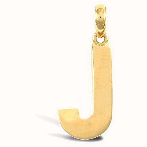 9ct Yellow Gold Plain Initial Pendant