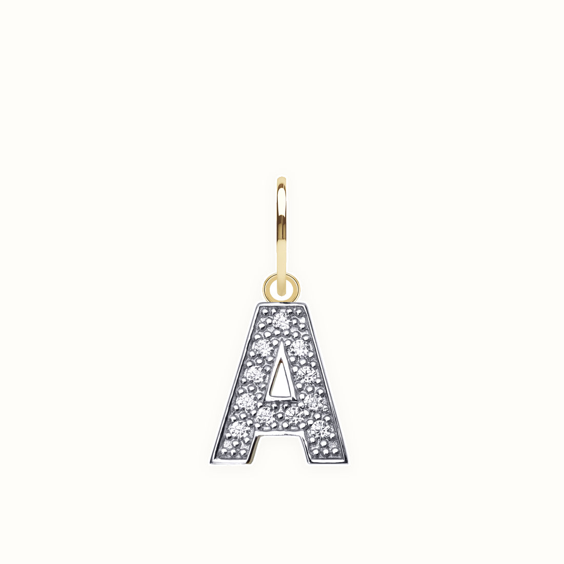 9ct Yellow Gold Cubic Zirconia Initial Pendant