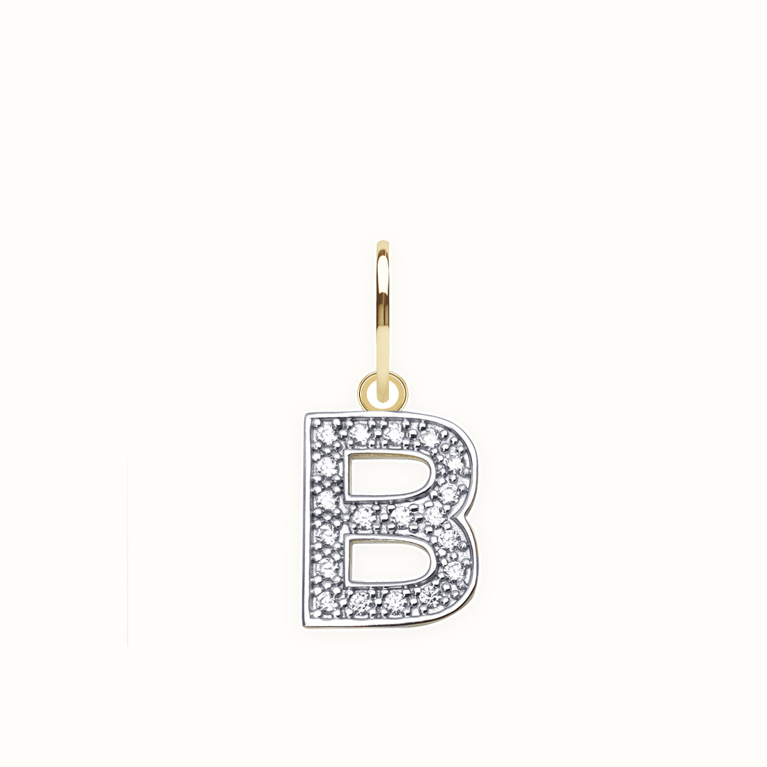 9ct Yellow Gold Cubic Zirconia Initial Pendant