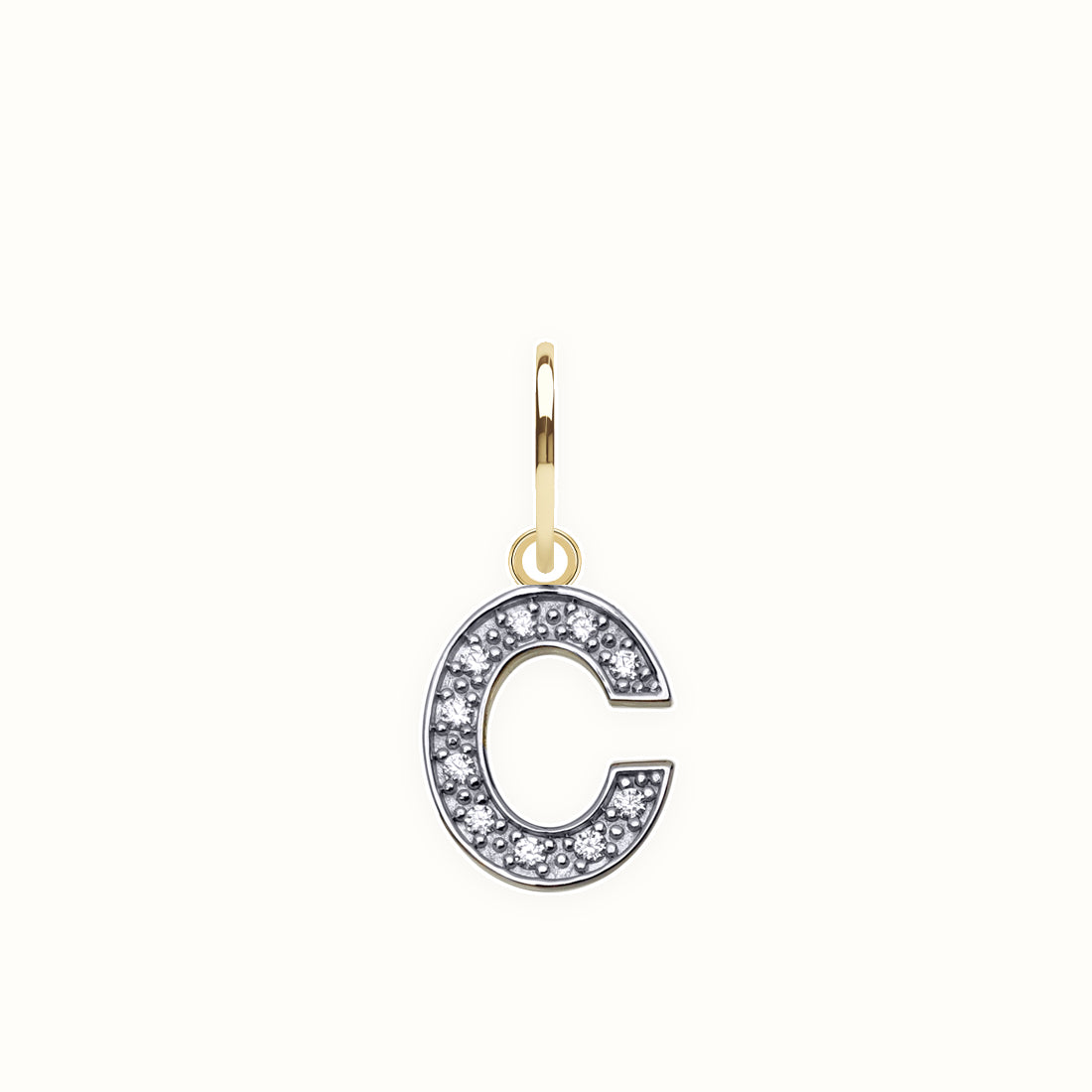 9ct Yellow Gold Cubic Zirconia Initial Pendant