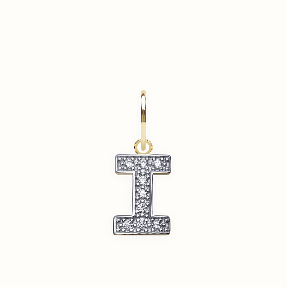 9ct Yellow Gold Cubic Zirconia Initial Pendant