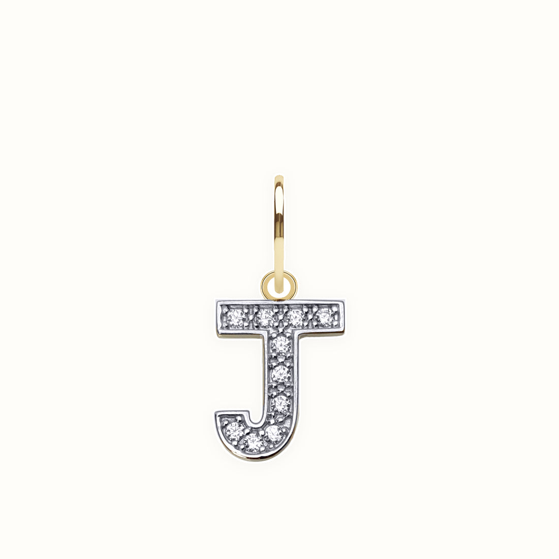 9ct Yellow Gold Cubic Zirconia Initial Pendant