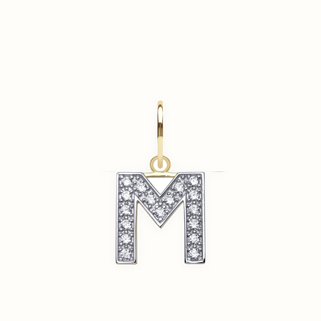 9ct Yellow Gold Cubic Zirconia Initial Pendant