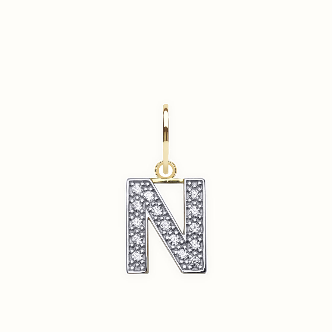 9ct Yellow Gold Cubic Zirconia Initial Pendant