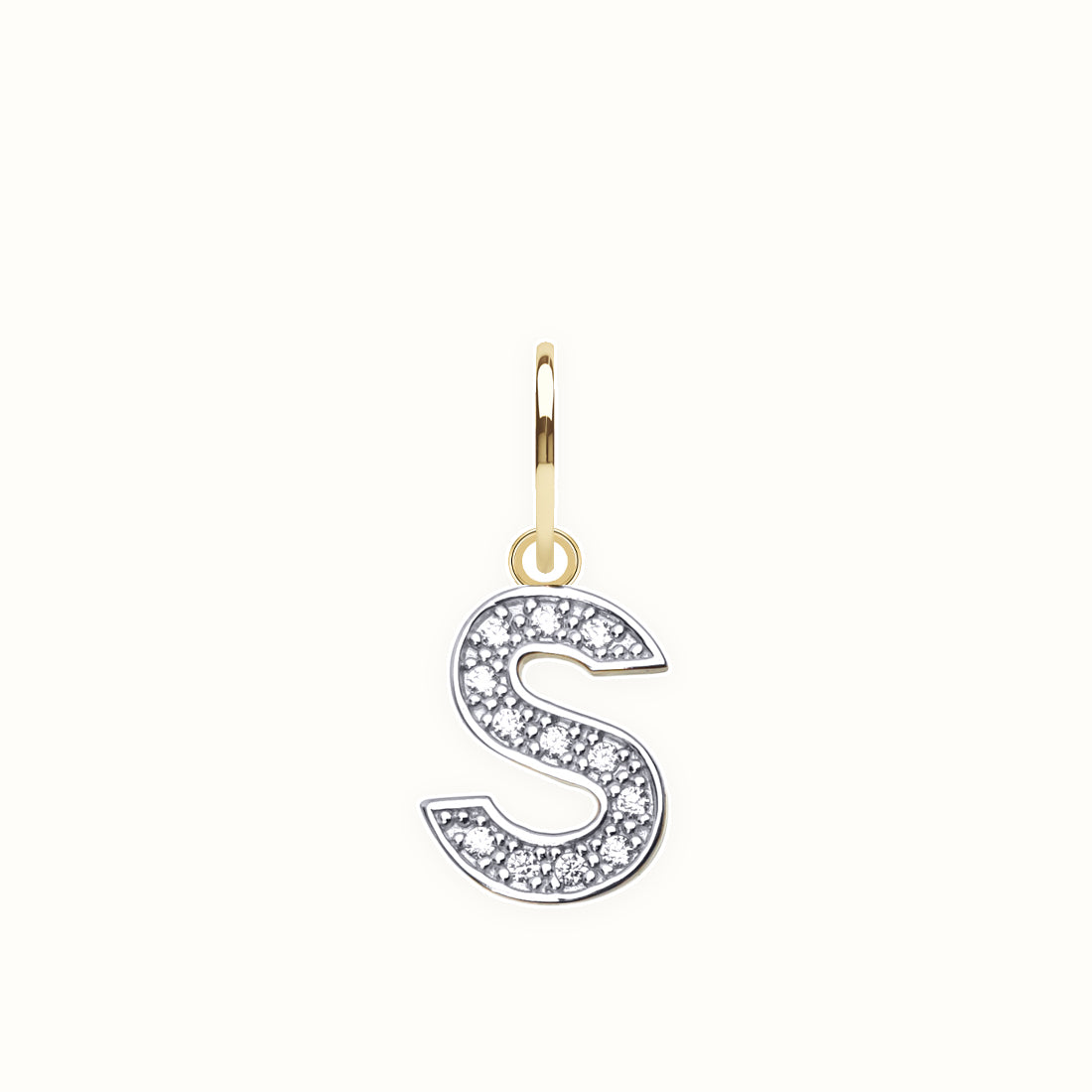 9ct Yellow Gold Cubic Zirconia Initial Pendant
