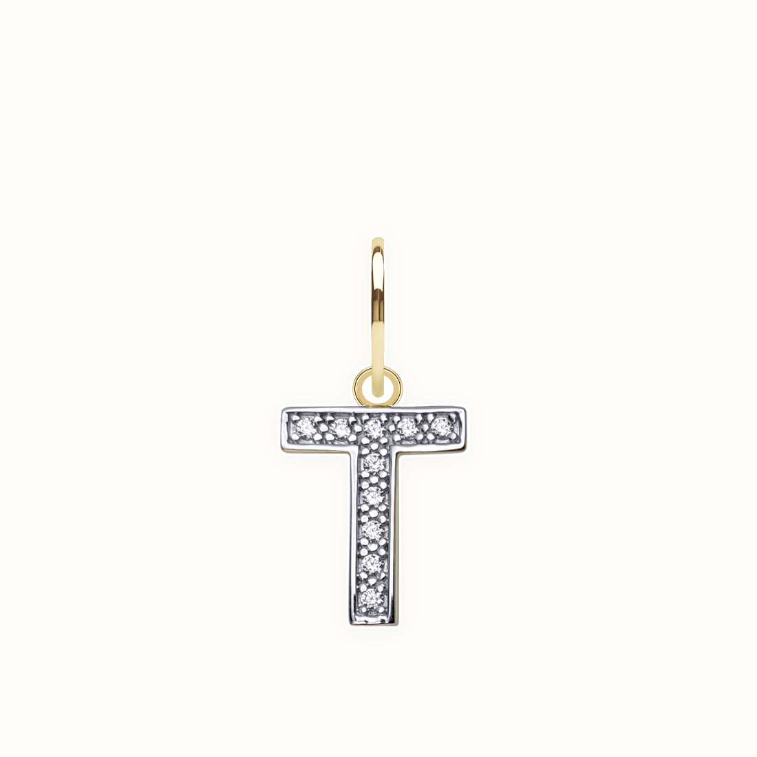 9ct Yellow Gold Cubic Zirconia Initial Pendant