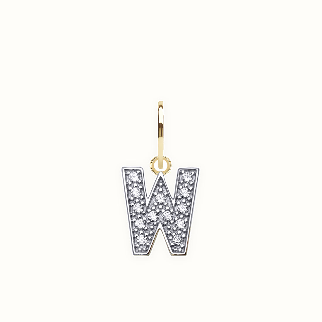 9ct Yellow Gold Cubic Zirconia Initial Pendant