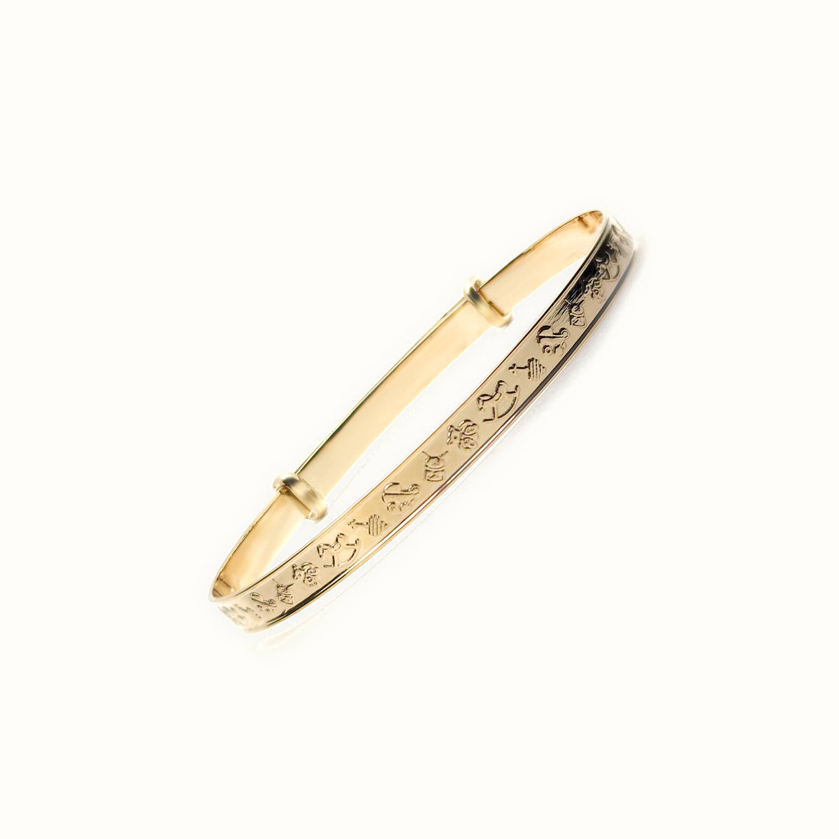 9ct Yellow Gold Childrens / baby Expanding Bangle