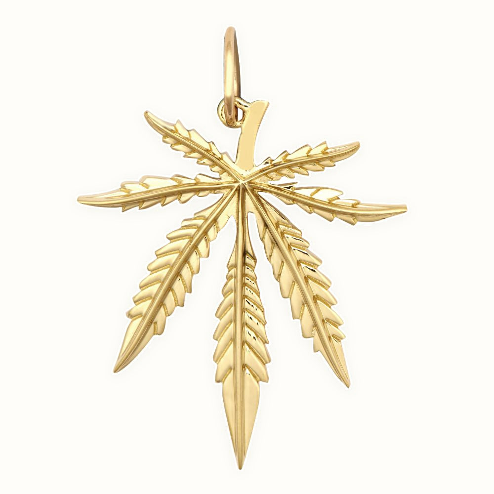9ct Yellow Gold Leaf Pendant