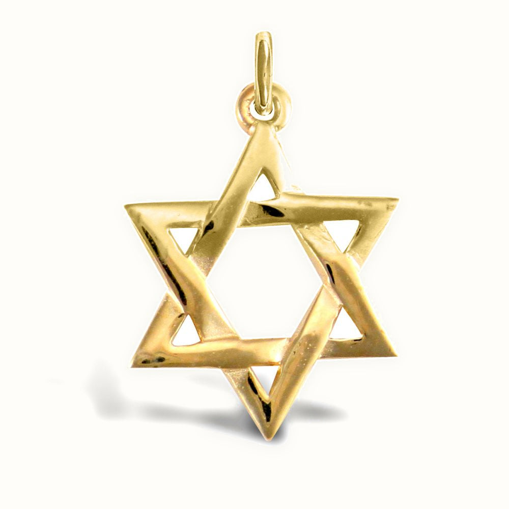 9ct Yellow Gold Star Of David Pendant