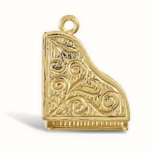 9ct Yellow Gold Grand Piano Pendant