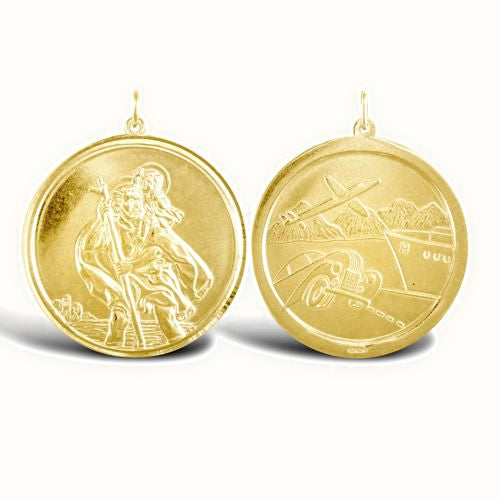 9ct Yellow Gold St Christopher Pendant