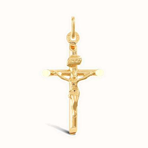 9ct Yellow Gold Plain Crucifix