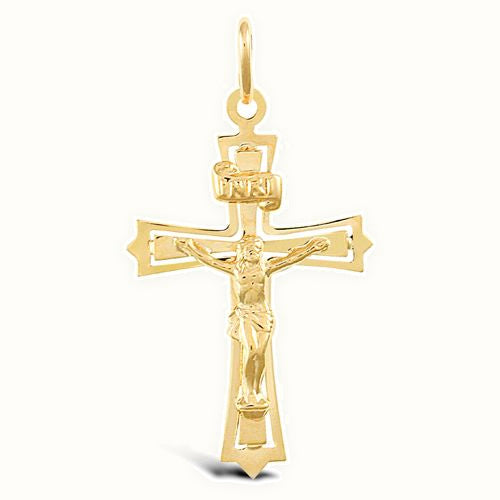 9ct Yellow Gold Crucifix
