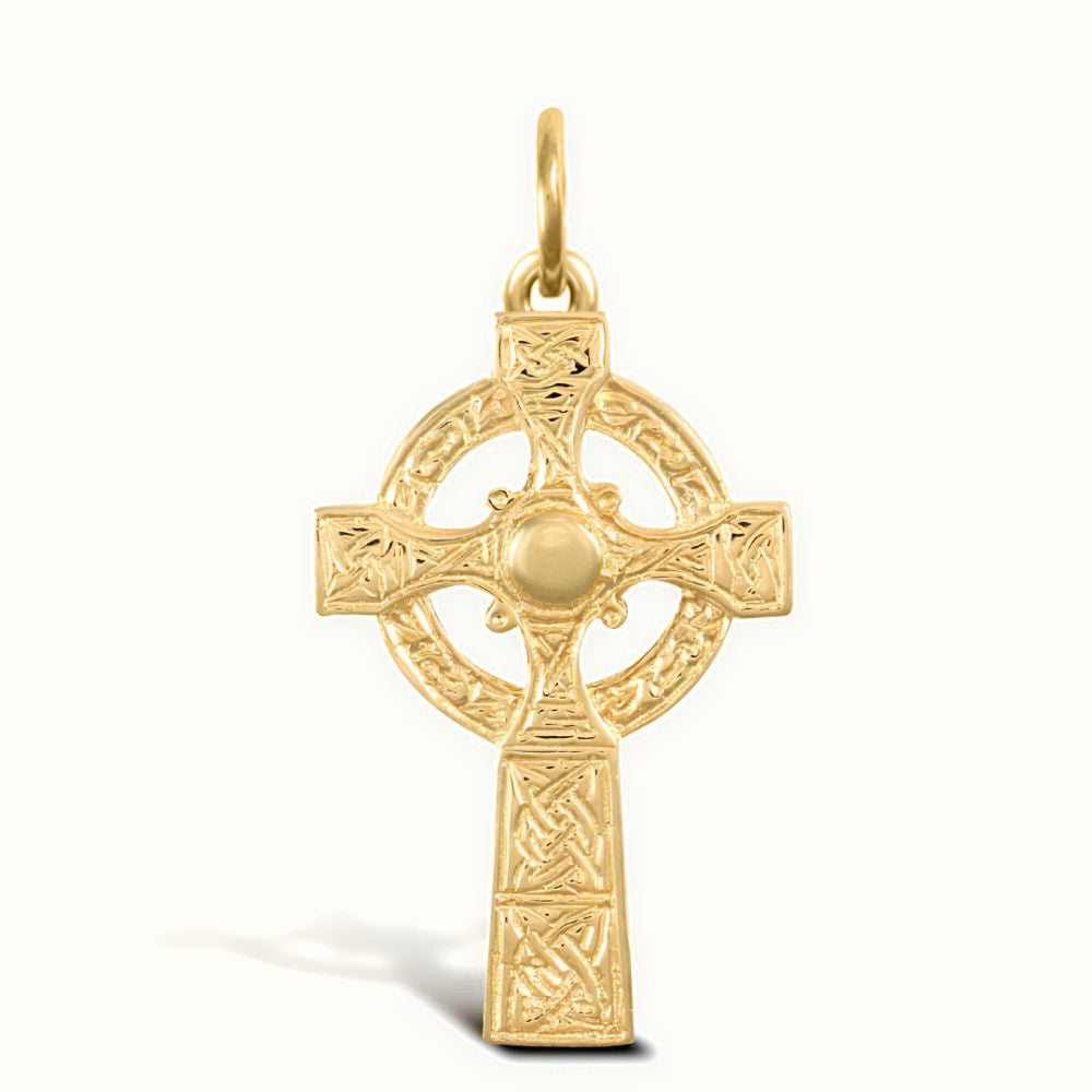9ct Yellow Gold Celtic Cross