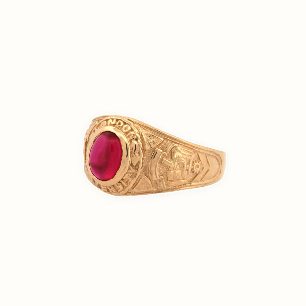 9ct Yellow Gold College Ring