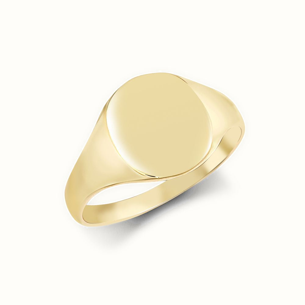 9ct Yellow Gold Signet Ring Plain