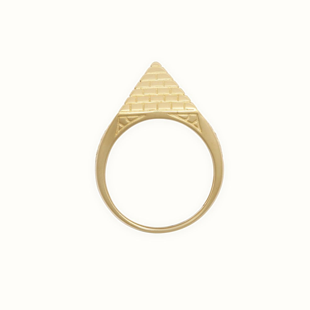 9ct Yellow Gold Pyramid Ring