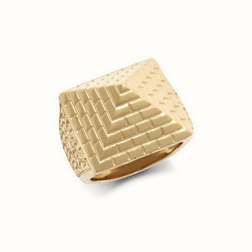 9ct Yellow Gold 1 Ounce Pyramid Ring
