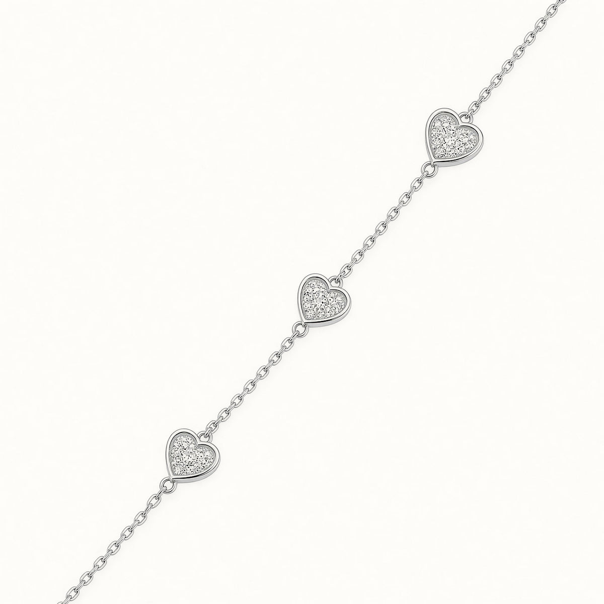 Sterling Silver Rhodium Plated CZ Set Bracelet – ABB216