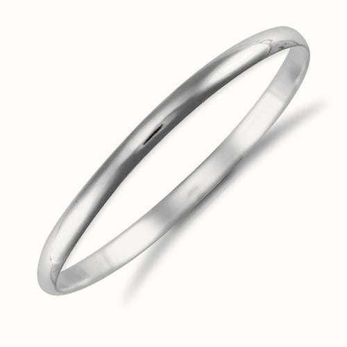 Sterling Silver D-Shape Slave Bangle – ABG023