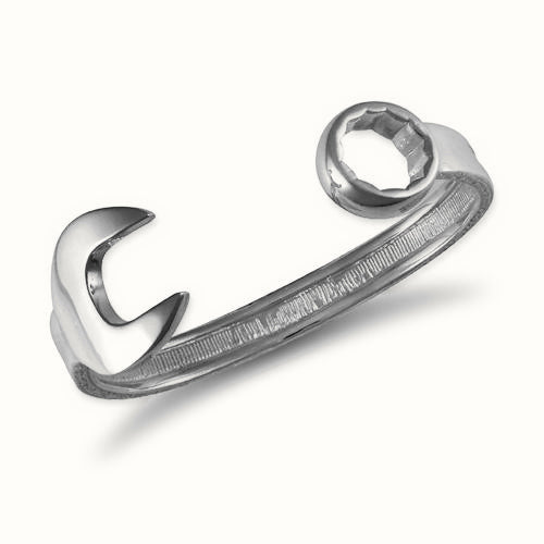 Sterling Silver Solid Spanner Bangle – ABG053