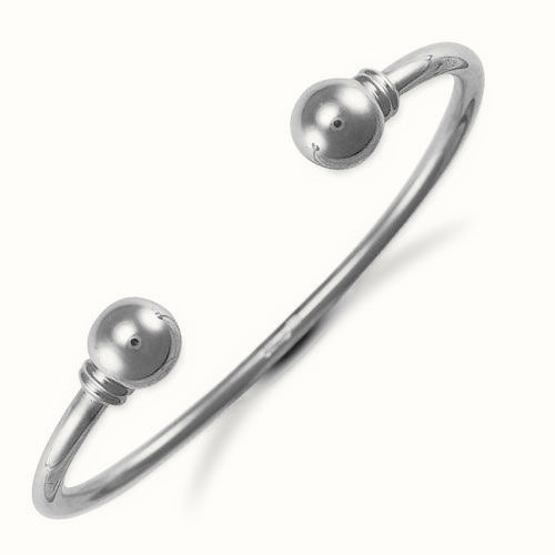 Sterling Silver Solid Gents Torque Bangle 25.5 grams weight – ABG055