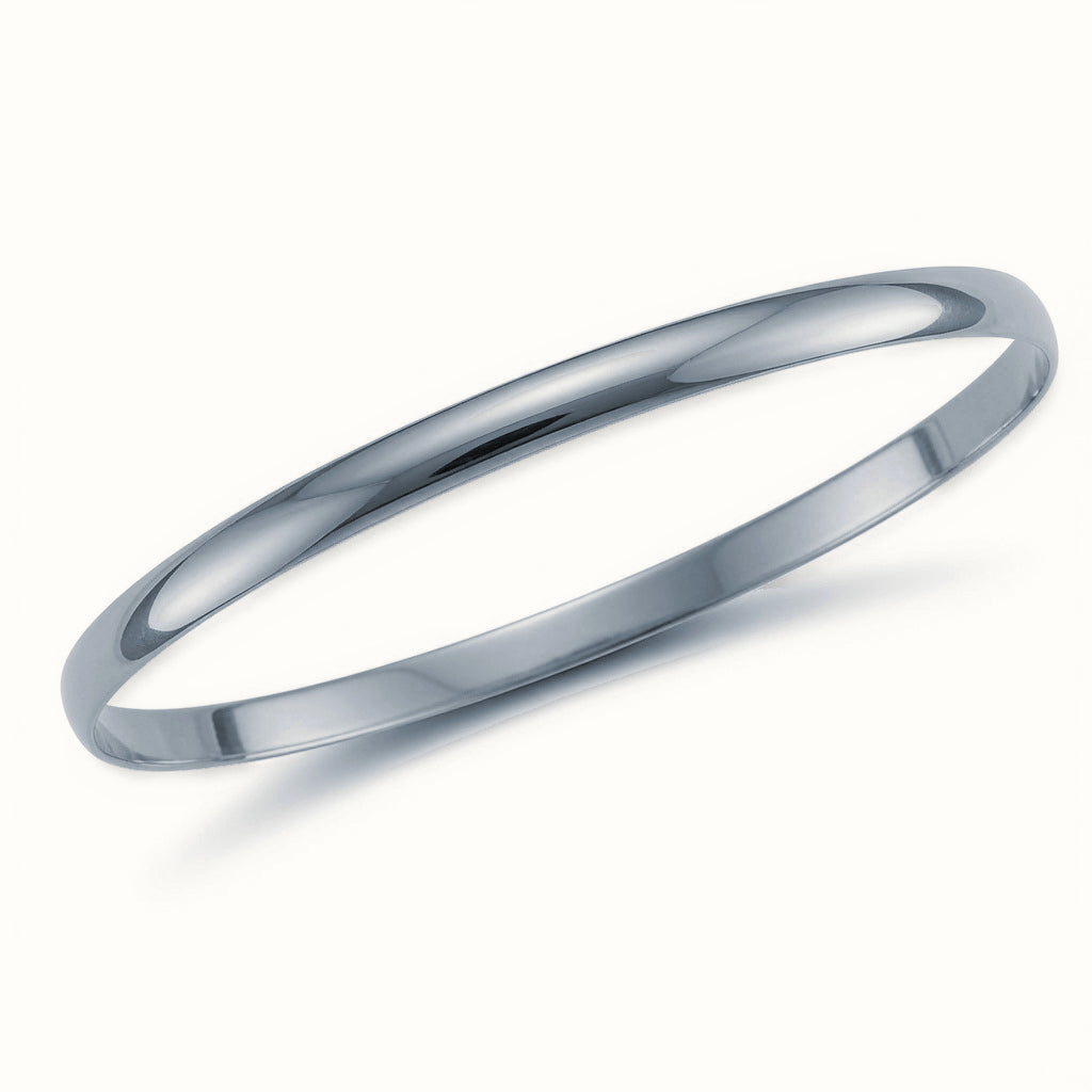 Sterling Silver D Shape Slave Bangle – ABG073