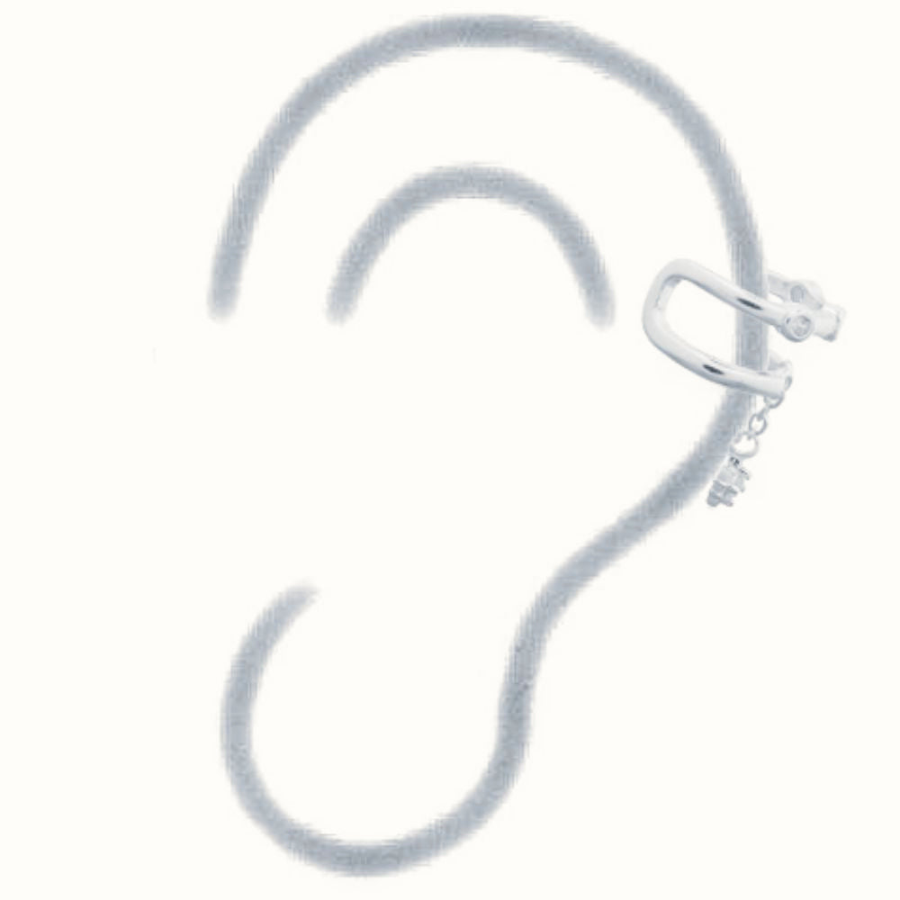 Sterling Silver Ear Cuff - CZ Set – AEC008