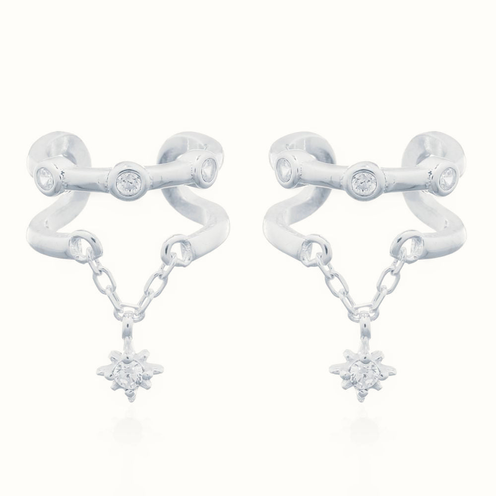 Sterling Silver Ear Cuff - CZ Set – AEC008