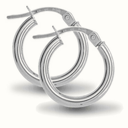 Sterling Silver 2mm polished creole Hoop Earrings – AER009A