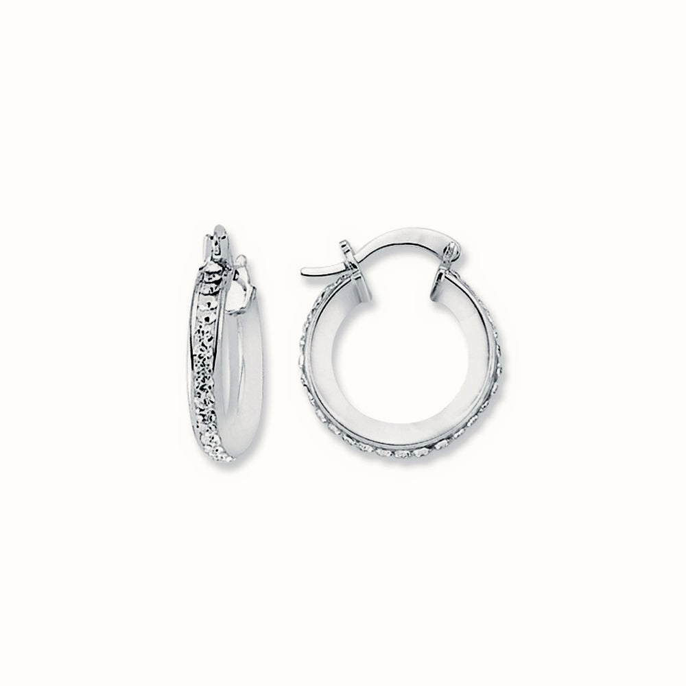 Sterling Silver Resin Set Hoop Earrings Earrimgs – AER131A