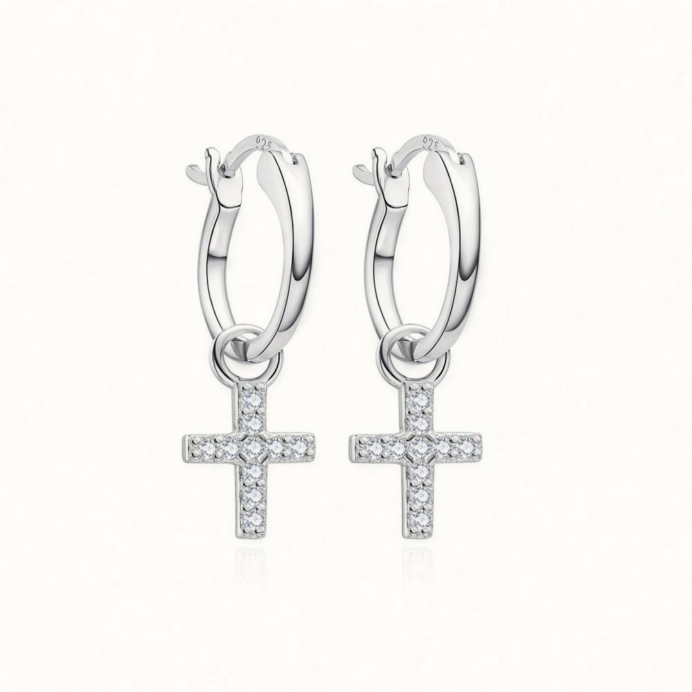 Sterling Silver Rhodium Plated CZ Set Earrings – AER164-RP