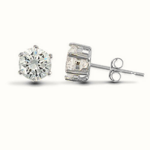 Sterling Silver 5mm Cubic Zirconia Stud Earrings – AES052