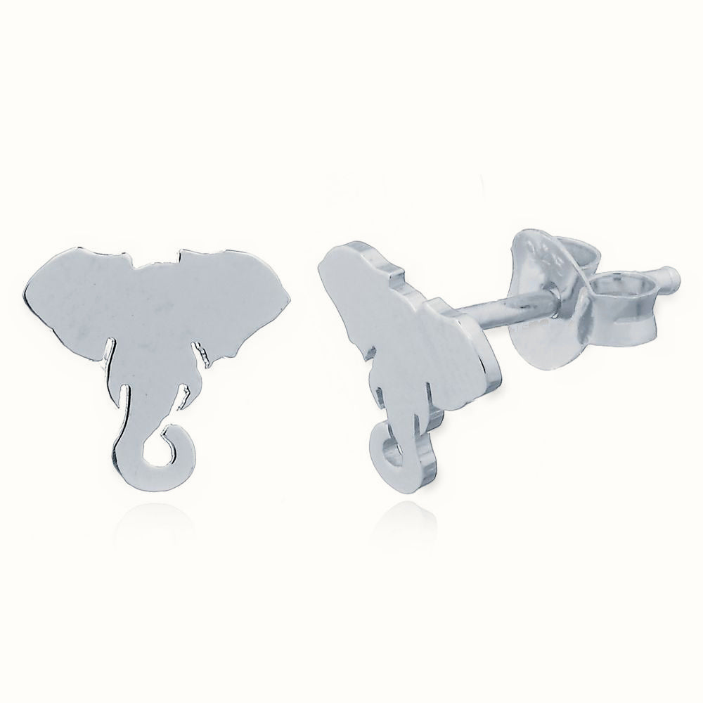 Sterling Silver Elephant Stud Earrings – AES152