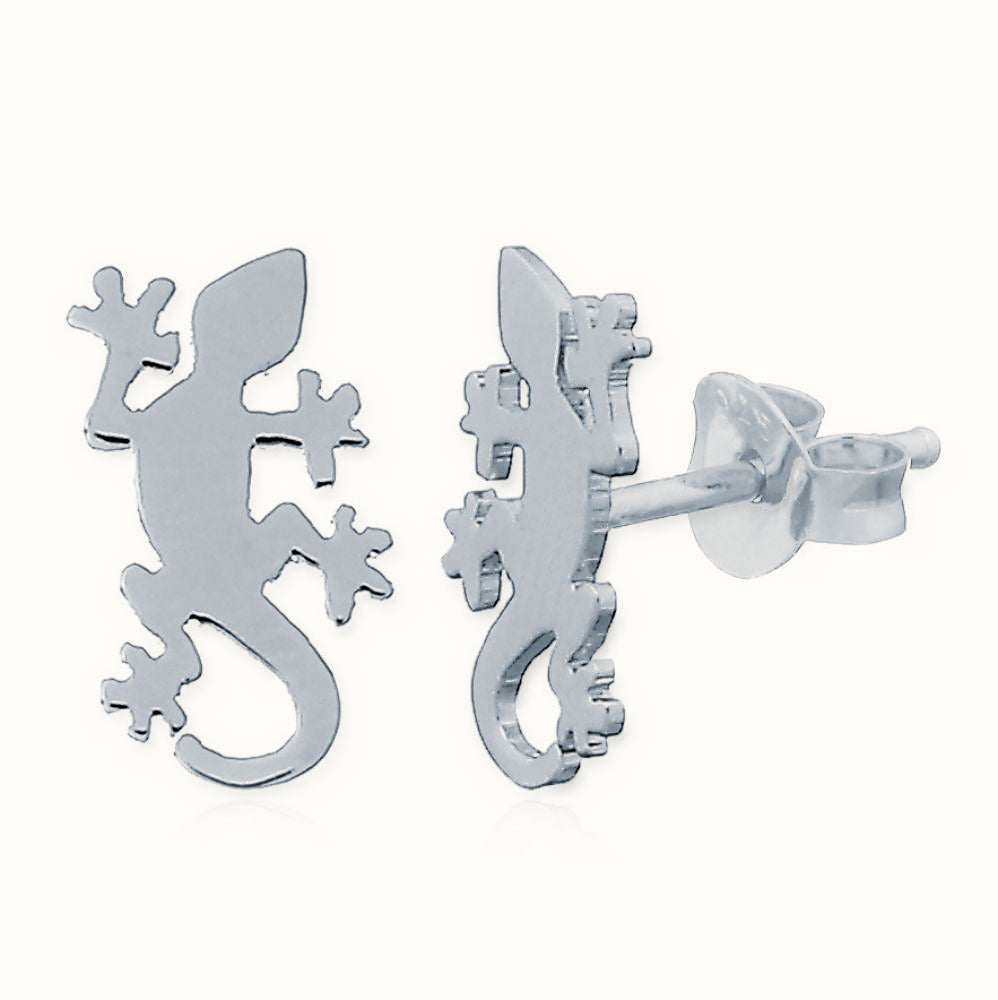 Sterling Silver Lizzard Stud Earrings – AES159