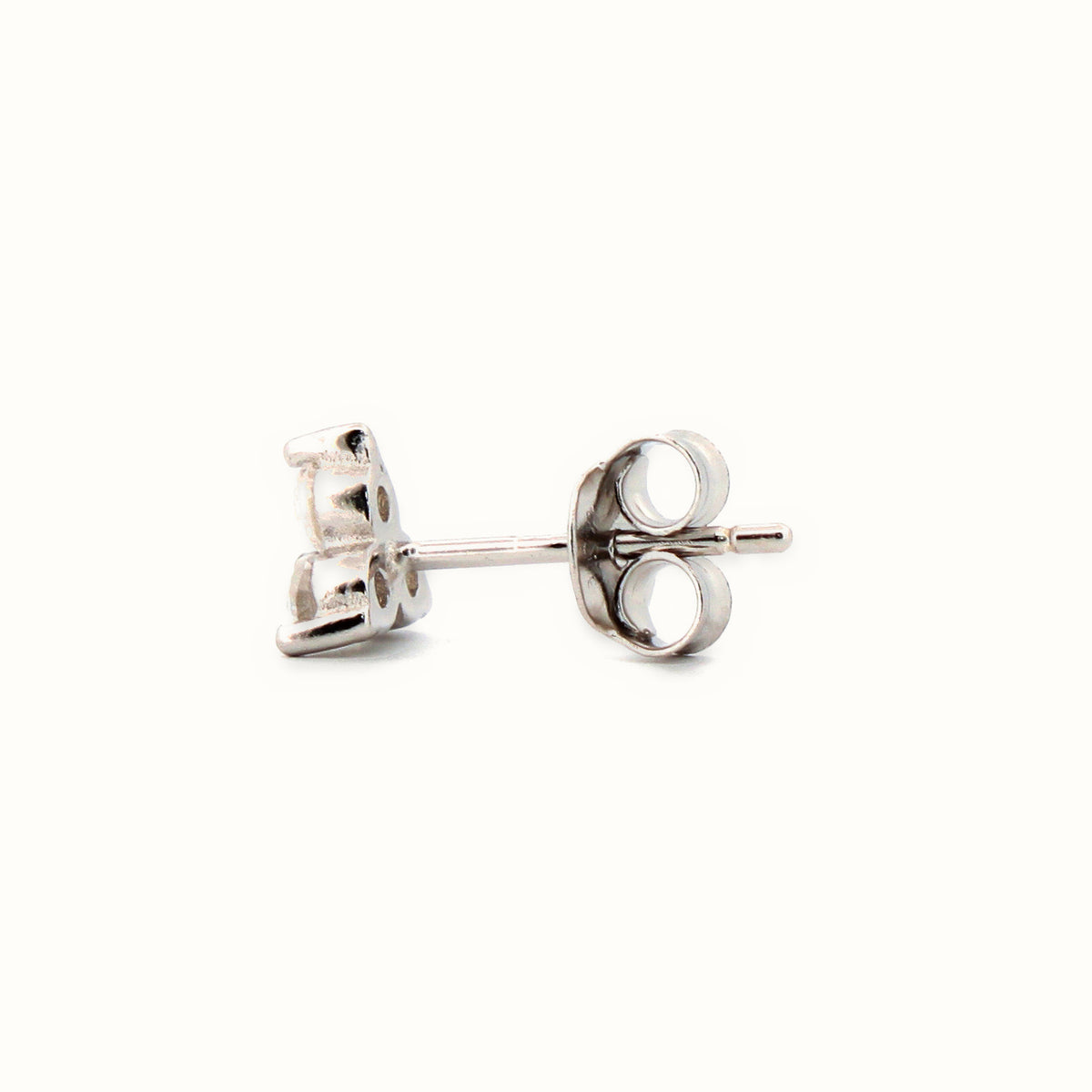 Sterling Silver Rhodium Plated CZ Set Stud Earrings – AES186