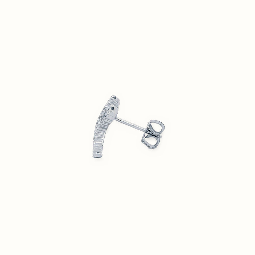 Sterling Silver Rhodium Plated Multo Col CZ Set Kisses Stud Earrings – AES232
