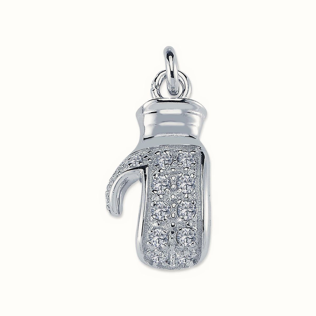 Sterling Silver CZ Set Boxing Glove Pendant – APD004