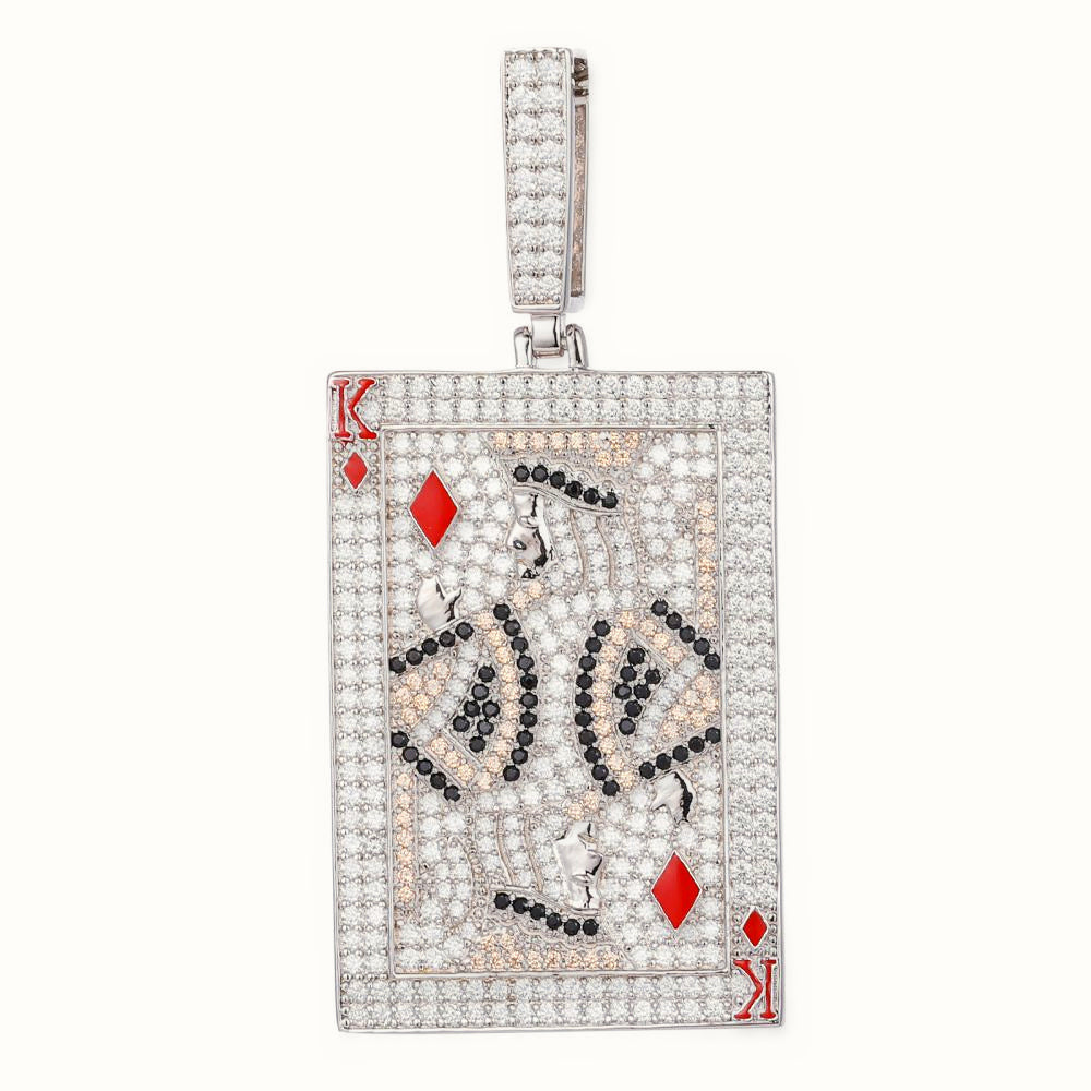 Sterling Silver CZ Set King Of Diamonds Pendant – APD174