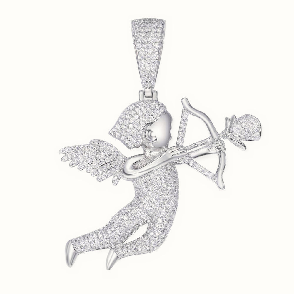 Sterling Silver CZ Set Cupid Pendant – APD177