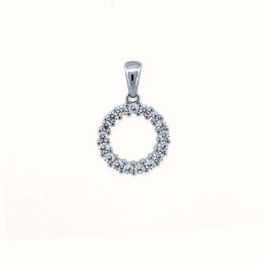 Sterling Silver CZ Set Circle of Life Pendant – APD203
