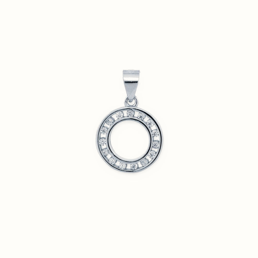 Sterling Silver CZ Set Circle of Life Pendant – APD218