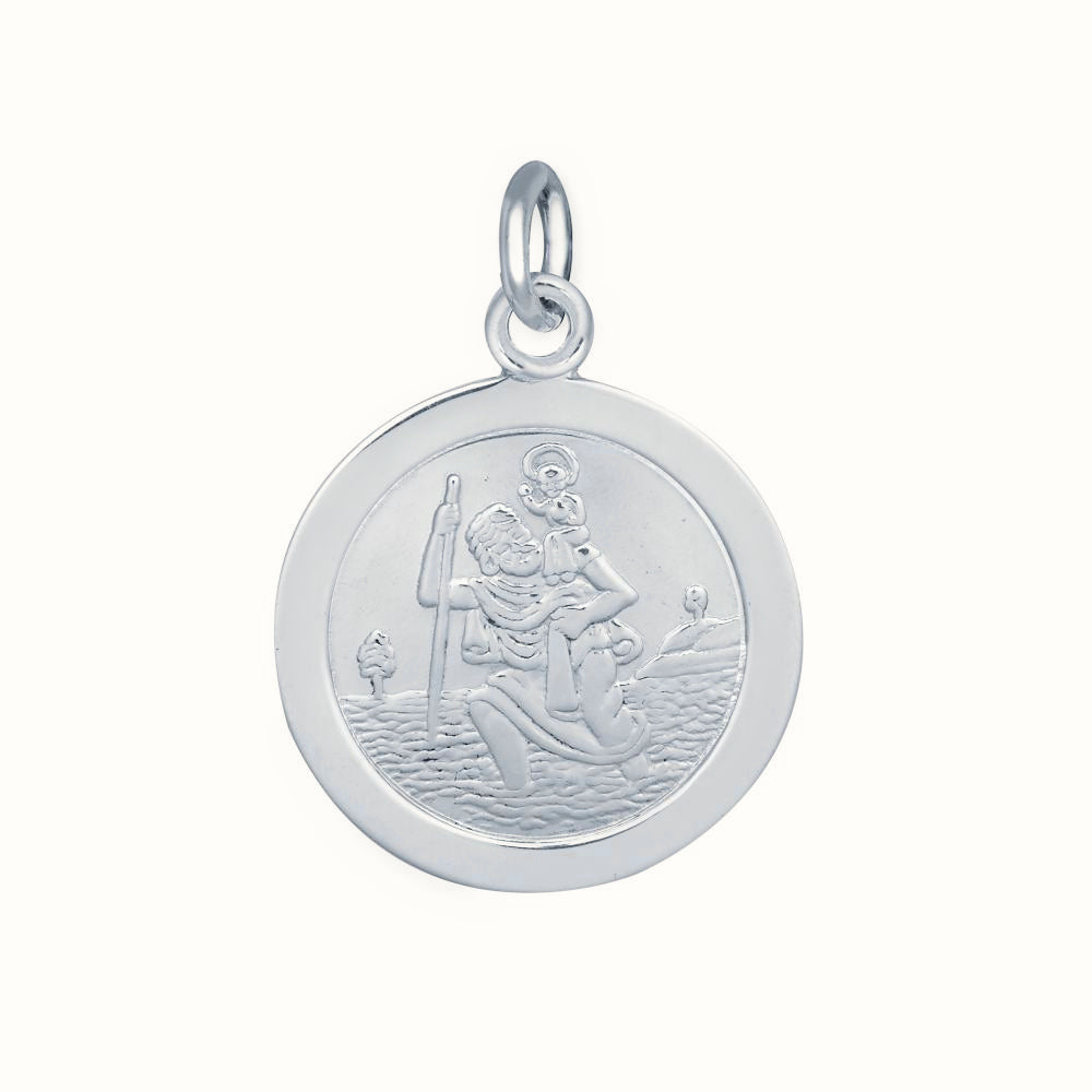 Sterling Silver St Christopher Medal 16mm – APM012