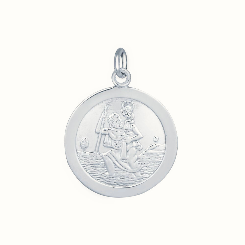 Sterling Silver St Christopher Medal 19mm – APM013