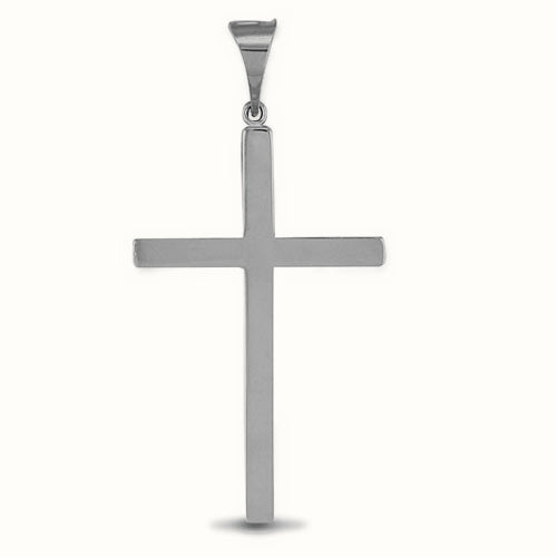 Sterling Silver Solid Stamped Cross – APX010